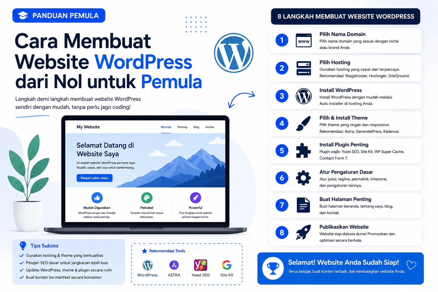 Cara Membuat Website WordPress dari Nol untuk Pemula